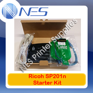 Ricoh Genuine Starter Kit with Toner Cartridge+USB+Power Cable for SP201n Printer